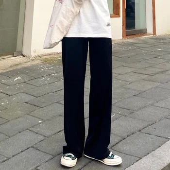 Bikses Sievietēm Visu maču Harajuku Mīksto Streetwear Cietā Vienkāršu Augsta vidukļa Baggy Moderns Elpojošs Draugiem 3 Krāsas Vasaras Gadījuma