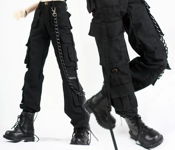 BJD lelles bikses, kas piemērotas 1-3 izmērs smagā ķēdē multi-kabatas, motorizētie (dungriņi) un atbilstošas bikses ķēdē leļļu piederumi