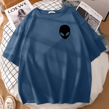 Black Alien Maska Drukāšanas vīriešu Tshirts Lielgabarīta Ērti Tee Krekli Regulāri Piedurknēm Mans T-krekls Vasaras Modes T-krekli