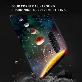 Black Soft Phone Gadījumā Realme C3 6 7 Pro 5 XT X50 C15 C11 7i C20, C21-TPU Silikona Vāciņu Atpakaļ Būtiska Citas Planētas WorldCosmic