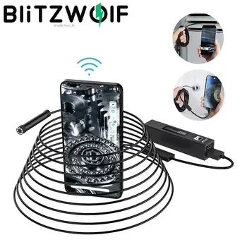 BlitzWolf BW-YPC110 2MP HD Bezvadu Endoskopu, 8mm LED Gaismas WiFi Borescope Čūska Pārbaudes Kameru, iOS, Android viedtālruņi