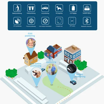 Bluetooth 4.0, GPS Tracker Suņu Mājdzīvnieki Anti-zaudēts Signāls Frāzi Bezvadu Bērnu Soma, Maks, Smart Key Finder Nomaināms Akumulators