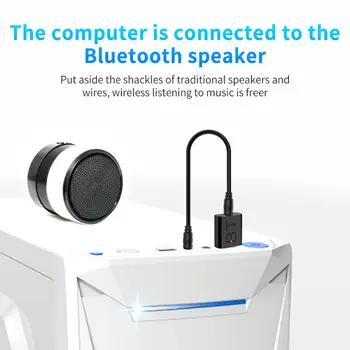 Bluetooth 5.0-signālu Uztvērējs 2-in-1 Disku-bezmaksas Plug And Play Bluetooth Dongle Adapteri PC portatīvā Datora Darbvirsmas Stereo