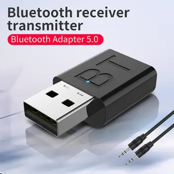 Bluetooth 5.0-signālu Uztvērējs 2-in-1 Disku-bezmaksas Plug And Play Bluetooth Dongle Adapteri PC portatīvā Datora Darbvirsmas Stereo
