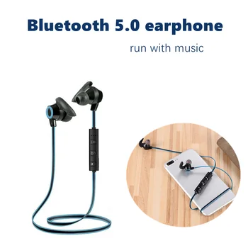 Bluetooth Bezvadu Sporta Austiņas Sporta Austiņas Nekband Earbuds Srong Bass MIC Magnetische Darbojas Trokšņa Slāpēšanas Austiņas