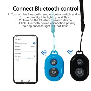 Bluetooth Tālvadības Pults Pogu Bezvadu Kontrolieris Taimeris Stick Kameras Slēdža Tālrunis Monopod Selfie Ios Android
