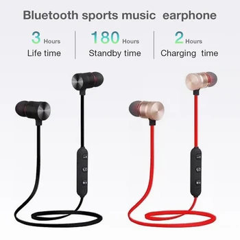 Bluetooth5.0 Austiņu Sporta Neckband Magnētisko Bezvadu Austiņas Stereo Earbuds Mūzikas Metāla Austiņas ar Mic Visiem Ir 2021. Jaunas