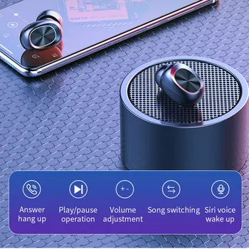 Bluetooth5.0 Austiņu TWS Stereo Bezvadu Austiņas pirkstu Nospiedumu Touch Ūdensizturīgs Sporta Earbuds Austiņas Dual-Trokšņu slāpēšanas Mikrofons