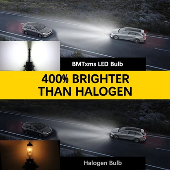 BMTxms Canbus H4, H7 LED Auto Lukturu 12000LM 9005 HB3 9006 HB4 H8, H9 H11 H1, H3 9012 50W 6500K High Power Turbo Auto Lampas