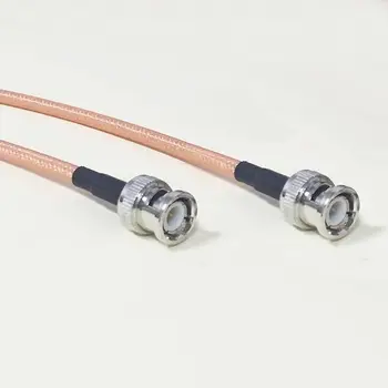 BNC Vīriešu BNC male Plug RF Koaksiālais Kabelis Adapteris RG142 50cm/100cm gara, augsta kvalitāte zema zaudējumu Vairumtirdzniecības cenu
