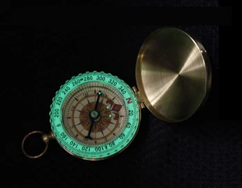 Boutique Gaismas Zelta pārklājumu Āra Orientēšanās Kompass Daudzfunkcionālas Keychain, Kabatas pulkstenis, Kompass Kompass Genshin Ietekme