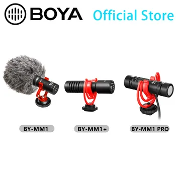 BOYA AR-MM1 AR-MM1 PRO Electret Kondensatora Mikrofons Plug and play dizaina vieglu portatīvo ar triecienu stiprinājums vlog Video