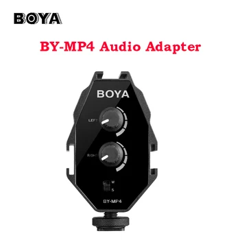 BOYA AR MP4 Audio Adapteris 2-kanālu Mono Stereo Režīmā Ciparu SPOGUĻKAMERU DSLR Kameras Videokameras Viedtālruni-MP4
