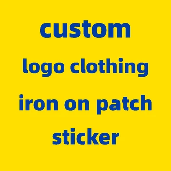 Brand Logo Stickers Iron-on Transfers for Clothing Patch Custom Thermoadhesive Patches on Clothes Flex Fusible Applique Stripes