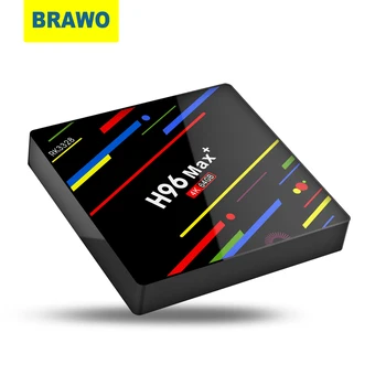 BRAWO Android 9.0 TV KASTĒ H96 MAX PLUS 4GB 64GB RK3328 H2.65 4K 2,4 GHz/5 ghz WIFI Set-top box Media Player Smart TV Box