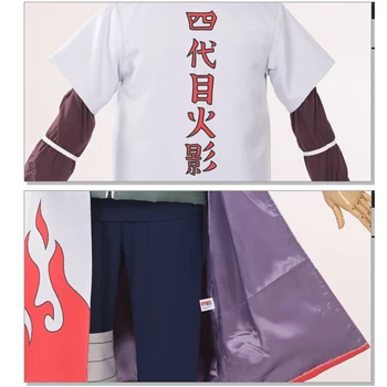 Brdwn Unisex Konoha Yondaime Hokage Namikaze Minato Ķīna Oficiāla Atļauja, Cosplay Kostīmu Kaujas Tērps