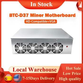 BTC-D37 Ieguves Gadījuma Šasijas Ar 4 Ventilatori Pamatplates 8 Slots DDR SSD Miner Mašīna Sistēma Bitcoin Mining ETH Ethereum