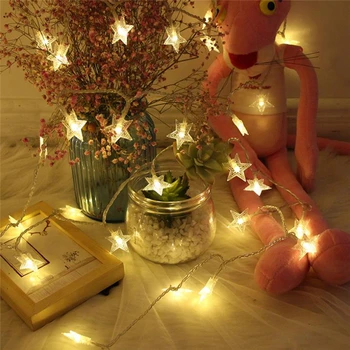 BTgeuse Zvaigžņu LED String Pasaku String Nakts Apgaismojums, Ziemassvētku Puse DIY Apdare Lampas 2M 3M Akumulatoru, USB Powered