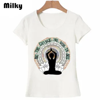 Budas Mandala Lotus Enerģijas Sievietes 2020. Gadam Iespiestas Jaunas (T-krekli Ikdienas Harajuku Topi Tee Īsām Piedurknēm Vogue T krekls, Sieviešu Apģērbs