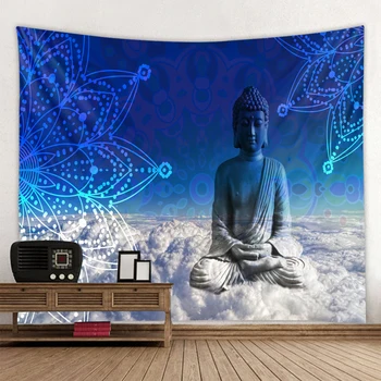 Budisms Gobelēns Sienas Karājas Boheme Mandala Gobelēns 3D Mājas Dekors Dzīvojamā Istaba Fona Sienas, Paklāja Auduma Hipijs