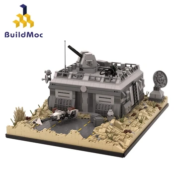 BuildMOC Filmu Sērijas Imperial TIE Fighter Kari Bāzes (Priekšpostenis) Par Tatooine Skatuves DIY Izglītības Celtniecības Bloki, Rotaļlietas, Bērnu Dāvanu