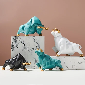 Bull Miniatūras Simulācijas Atdzist Ornamenti, Dekoratīvās Figūriņas Sveķu Apdares Dzīves Telpu Dekorēšana Aksesuāri Mājas Dekoru