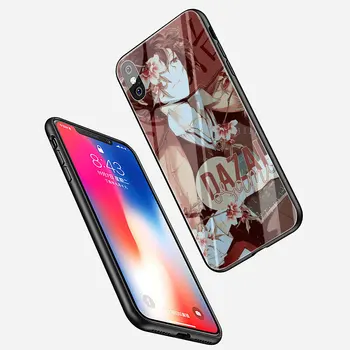 Bungou Klaiņojošiem Suņiem Osamu Dazai Rūdīta Stikla Vāciņu Lietā par iPhone SE 2020 5 5s 6s 6, Plus 7 8 Plus X XR XS 11 Pro Max