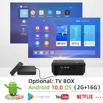 BYINTEK K18 1920x1080 Full HD 1080P Mini Portable LCD LED 3D Projektors(nav obligāts Android 10 TV KASTĒ Viedtālrunis)