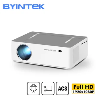 BYINTEK MĒNESS K20 Full HD (4K 1920x1080p Android Wifi Smart LED Video Mājas Kinozāles Projektors Proyector Projektoru Viedtālrunis