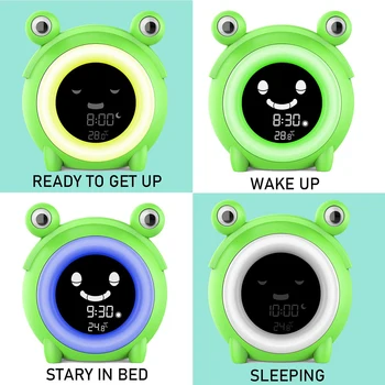 Bērni, Bērni Guļ Mācību LED Nakts Gaismas Temperatūras Displejs Modinātājs AlarmClock galda pulkstenis despertador horloge pulkstenis