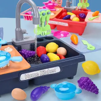 Bērni Reāli, Trauku Mazgājamā Mašīna Automātiska Ūdens Kontaktligzdas Elektriskās Rotaļlietas, Virtuves Izlietnes,