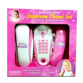Bērniem Izlikties, Spēlēt Domofons Tālrunī Uzstādītu Bērnu Telefona aparāts, 2 Telefoni Zvana Skaņas Runāt viens Ar Otru