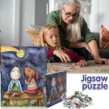 Bērniem Mīklas, 100 Lielu Gabalu Puzzle Spēle, Interesantas Rotaļlietas Personalizētu Dāvanu Puzzle Dāvanu Pieaugušajiem Bērniem Izglītības Puzzle