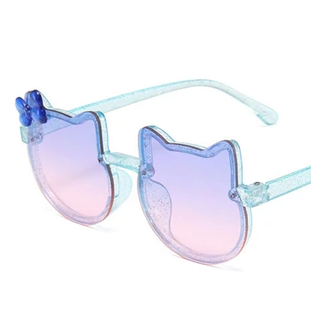 Bērniem Saulesbrilles Meitenes Zēni Spīdīgu Bowknot Saules Brilles Jauki Kaķu Bērniem, Briļļu Modes Slīpums Brilles UV400