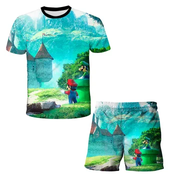 Bērnu Animācijas Super Mario Uzvalks 3d Drukāšanas Karikatūra Raksturs T-krekls Vasaras Modes Gadījuma Smieklīgi Apģērbu Dāvanu