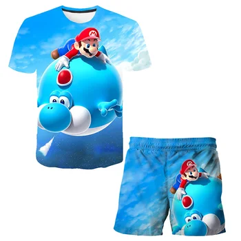Bērnu Animācijas Super Mario Uzvalks 3d Drukāšanas Karikatūra Raksturs T-krekls Vasaras Modes Gadījuma Smieklīgi Apģērbu Dāvanu
