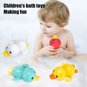 Bērnu bērnu uzvelkams rotaļu peldēšanas pīles vannas istaba vannas rotaļlietas bērnu vannas peldēšana rotaļlietas gudrs pīle vannas rotaļlietu komplekts детские игрушки X5