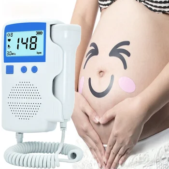Bērnu Doplera 3.0 MHZ Ultraskaņas Augļa Sirdsdarbība Detektoru Sadzīves Portatīvo Sonar Doplera Grūtniecēm, Ne Radiācijas Stethoscope