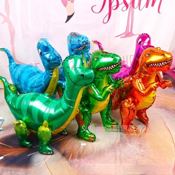 Bērnu dzimšanas dienas svinības shopping mall apdare zēns dāvanu alumīnija 4D stacijas stereo dinozauru dzīvnieku formas balloo n puse
