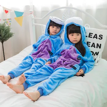 Bērnu Dzīvnieku Rozā Vienradzis Ziemas Meitene, Zēns, Bērnu Pidžamas Komplekts Karikatūra Dinozauru Cosplay Kostīmu Onesie Kapuci Panda Sleepwear