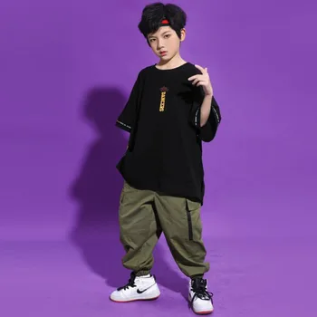 Bērnu Karnevāla Atdzist Hip Hop Apģērbs, Krekls, Jaka Top Tee Taktiskās Kravas Bikses Meitenēm, Zēniem, Džeza Deju Tērpu, ko Drēbes Valkāt
