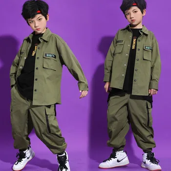 Bērnu Karnevāla Atdzist Hip Hop Apģērbs, Krekls, Jaka Top Tee Taktiskās Kravas Bikses Meitenēm, Zēniem, Džeza Deju Tērpu, ko Drēbes Valkāt