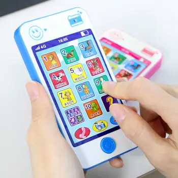 Bērnu krievu Valodas Mācīšanās Rotaļu Plastmasas Imitācijas Mobilo Telefonu Kids Izglītojošās Rotaļlietas Bērniem Dāvanu 12x6.5x1.5cm