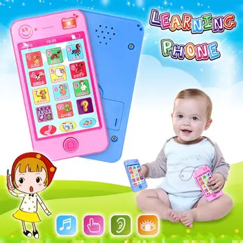 Bērnu krievu Valodas Mācīšanās Rotaļu Plastmasas Imitācijas Mobilo Telefonu Kids Izglītojošās Rotaļlietas Bērniem Dāvanu 12x6.5x1.5cm
