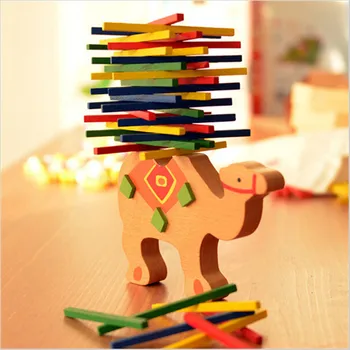 Bērnu Rotaļlietas Izglītības Ziloņu/Camel Balansēšanas Bloki Koka Rotaļlietas, Koka Bilances Spēles Montessori Bloki Dāvana Bērnam
