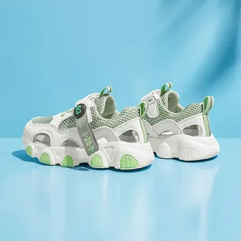 Bērnu sandales, Bērnu apavi 2021. gada vasarā jauni bērnu vienotā kurpes zēniem dobi čības meitenes elpojošs sandales