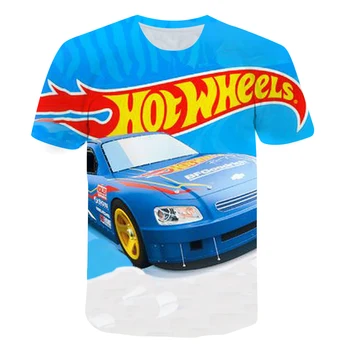 Bērnu T-krekls, 4-14 Gadus Veci Zēni Meitene Sporta Krekls O-veida kakla Streetwear Super Izmērs Bērni Topi Baby Toddler Apģērbu Automašīnas modeli