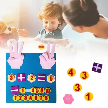Bērnudārza Puzzle Matemātikas Mācību līdzekļi Roku Filca Pirkstu Numuri Rotaļlietas Jaunums Pirkstiem Numuri Skaitīšanas DIY Mācību Rotaļlietas