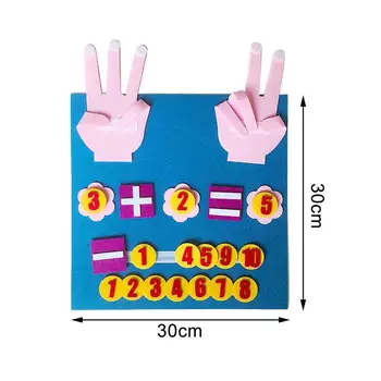Bērnudārza Puzzle Matemātikas Mācību līdzekļi Roku Filca Pirkstu Numuri Rotaļlietas Jaunums Pirkstiem Numuri Skaitīšanas DIY Mācību Rotaļlietas