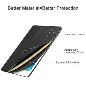 Būtiska Huawei MediaPad T3 9.6 10 AGS-W09/L09/L03 Triecienizturīgs Tablete Gadījumā, Statīva Turētājs Pārsegu Slim Coque + Rūdītais Stikls